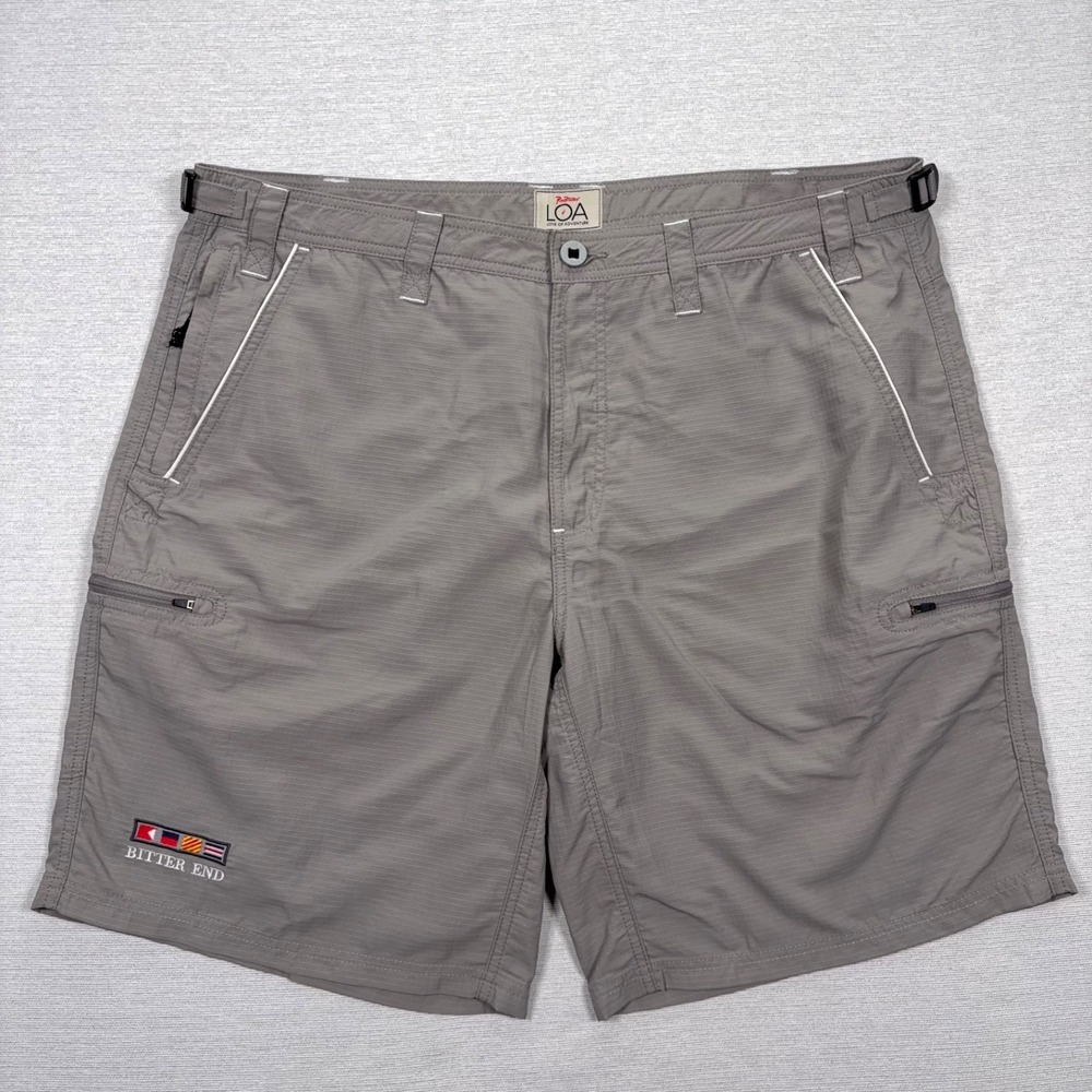 RailRiders Bitter End Resort Shorts Mens Size 40 Gray Nylon 10" inseam